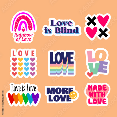 Valentine's day cute stikers bundle