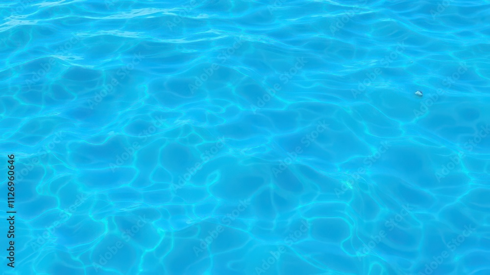 Obraz premium Ripples of vibrant blue water create a mesmerizing wave texture background, summer, ripple, calming