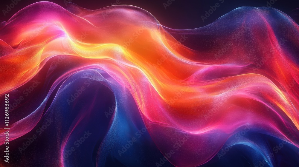 Obraz premium abstract colorful shape dark background design 3d rende