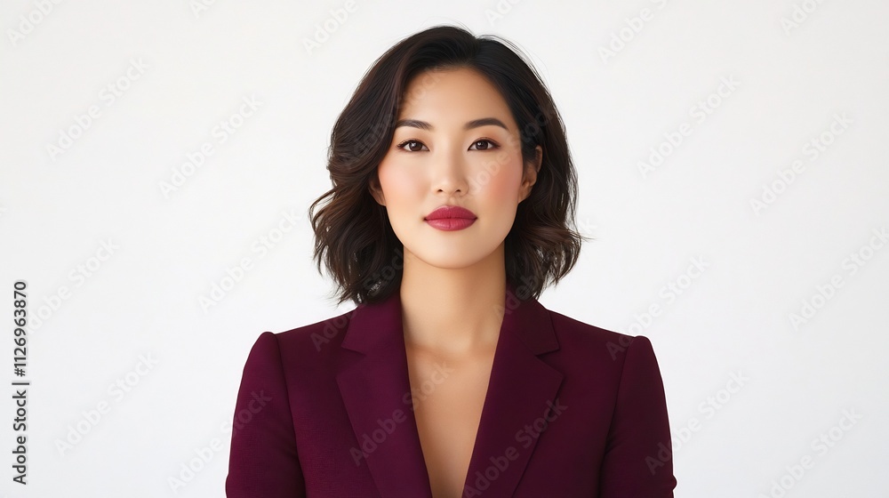 Confident and Poised Asian Professional Woman in Smart Business Attire Confident and Poised Asian Professional Woman in Smart Business Attire