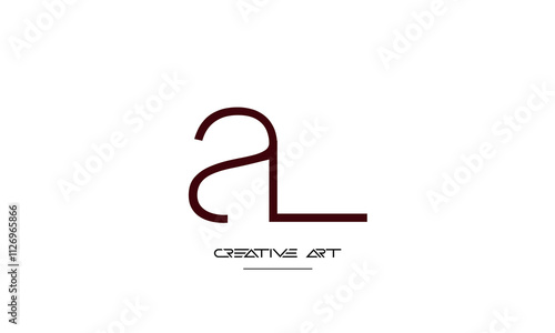 LA, AL, L, A abstract letters logo monogram