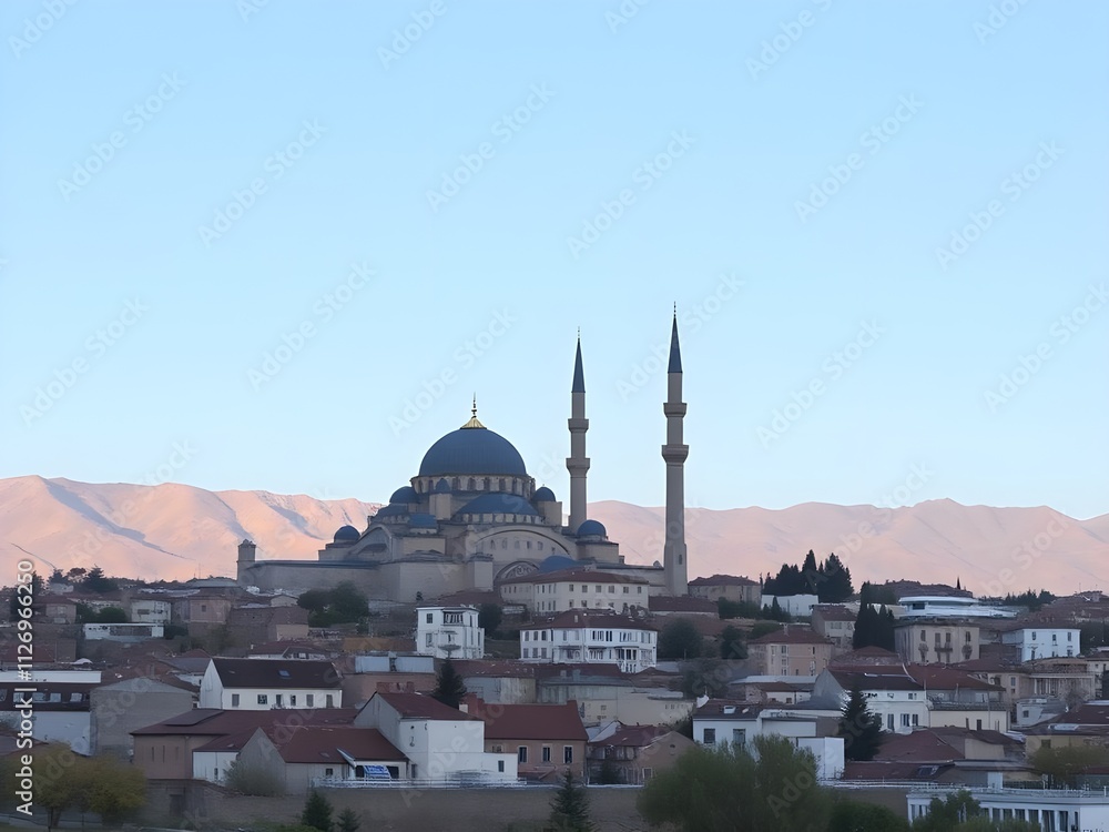 Fototapeta premium blue mosque city