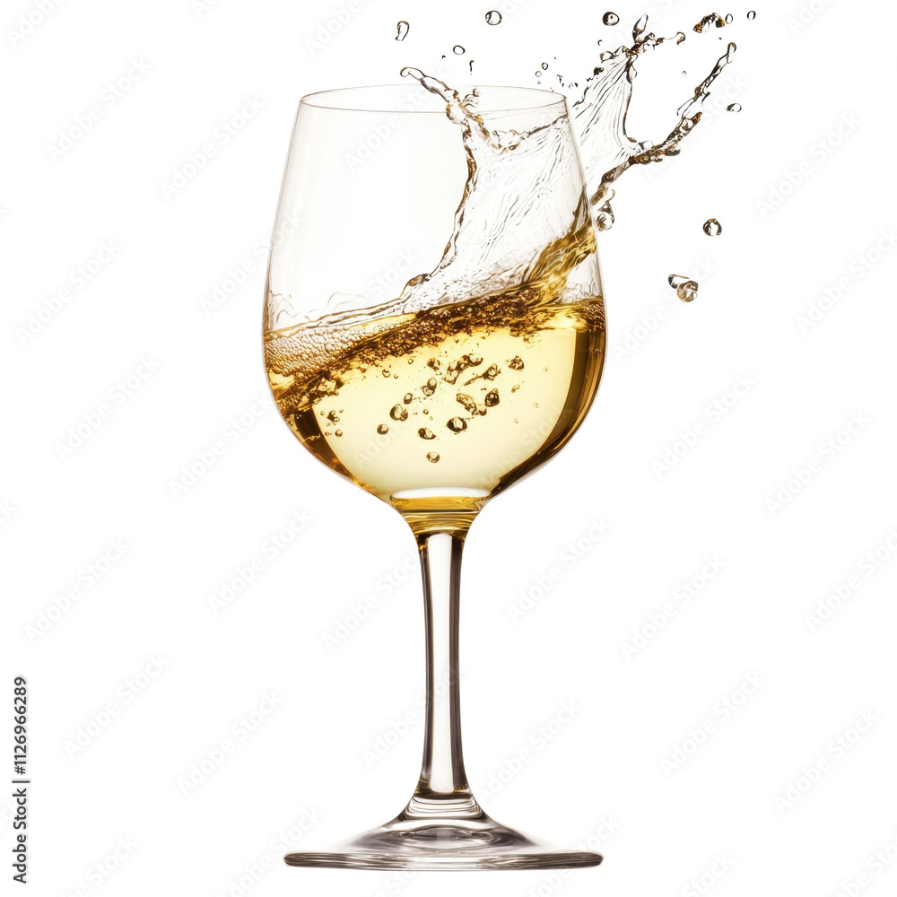 A glass of champagne and a glass of wine with reflections, isolated on a clean blue background, symbolizing celebration and drinks A glass of champagne and a glass of wine with reflections, isolated on a clean blue background, symbolizing celebration and drinks