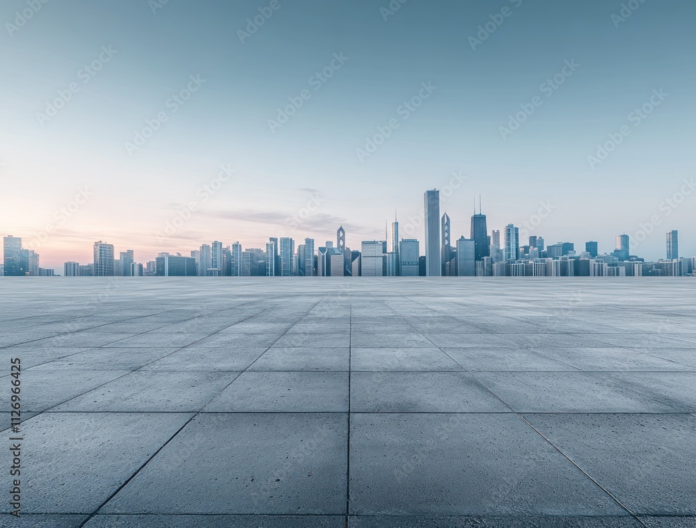 A serene city skyline at dawn, showcasing modern architecture against a tranquil sky. A serene city skyline at dawn, showcasing modern architecture against a tranquil sky.
