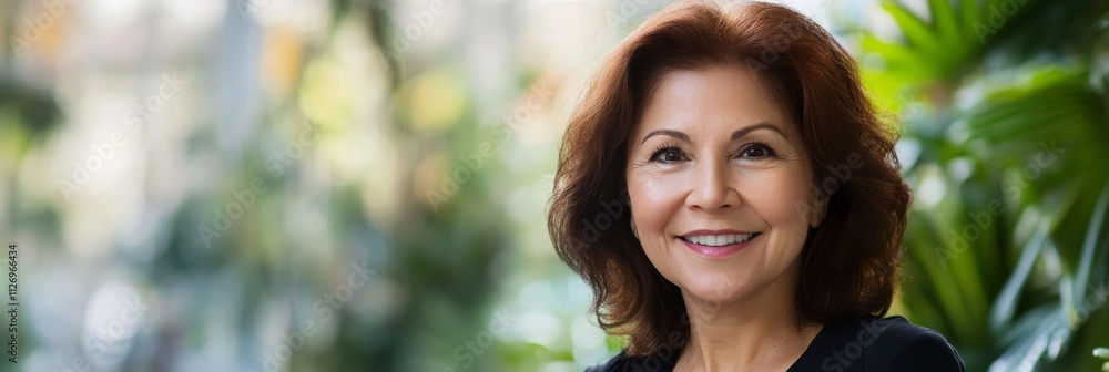 Portrait of a Happy Middle-Aged Woman Smiling Outdoors Portrait of a Happy Middle-Aged Woman Smiling Outdoors