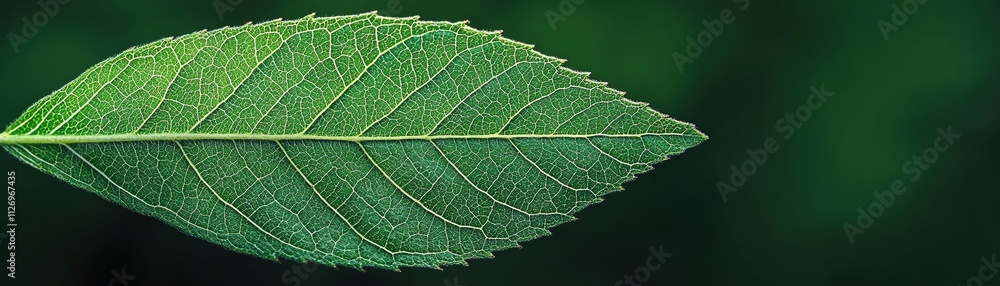A close-up view of a vibrant green leaf highlighting its intricate texture and veins. A close-up view of a vibrant green leaf highlighting its intricate texture and veins.