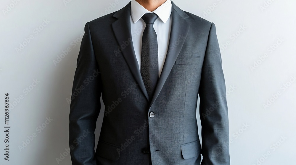 Confident Corporate Businessman in Formal Suit Posing with Neutral Expression Confident Corporate Businessman in Formal Suit Posing with Neutral Expression