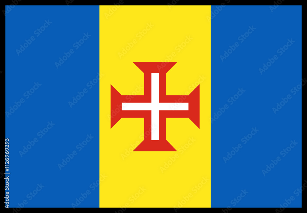 Fototapeta premium Madeira Flag rectangle Icon