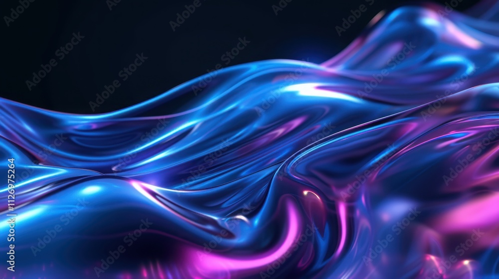 Abstract Blue and Purple Liquid Swirls Abstract Blue and Purple Liquid Swirls