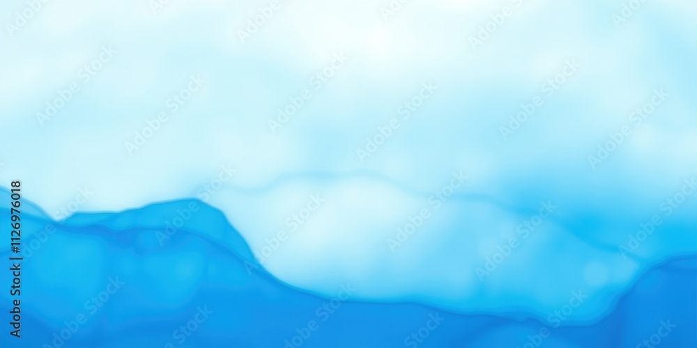 Obraz premium Abstract Blue Gradient Background with Smooth Undulating Shapes
