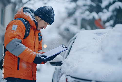 Winter Vehicle Inspection Illustration
