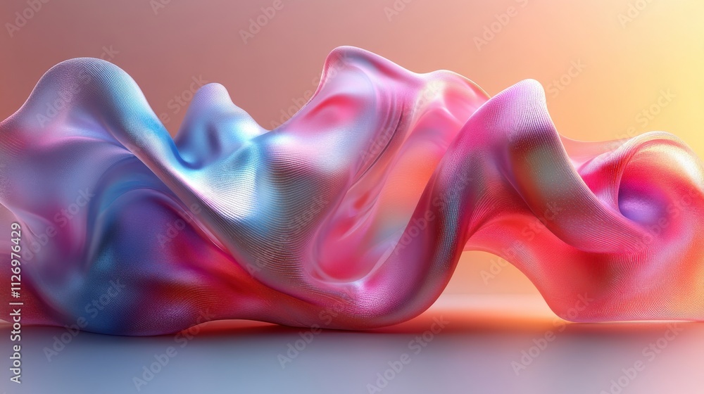 abstract iridescent shape 3d rende abstract iridescent shape 3d rende