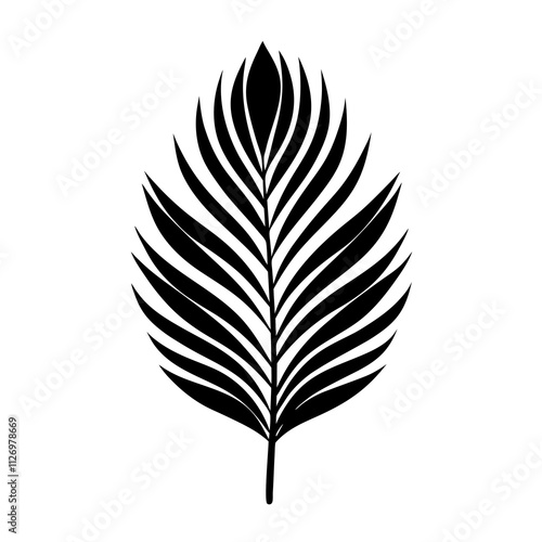  Boho Palm Leaf Silhouette Vector