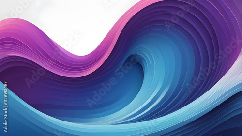 Abstract Purple and Blue Swirling Waves: A mesmerizing abstract design featuring fluid, dynamic, swirling waves of vibrant purple and blue hues.