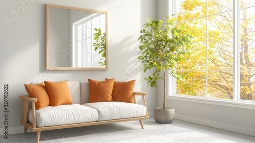 One way to maximize natural lighting in a living space is by strategically placing mirrors on walls opposite windows to reflect and amplify the incoming sunlight