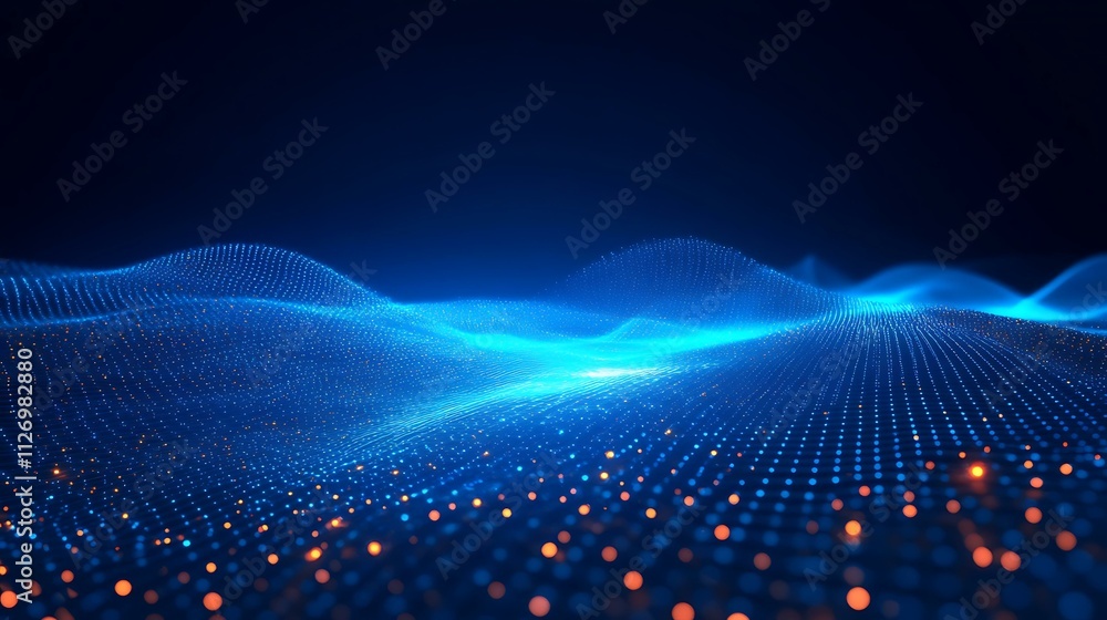 Abstract Digital Wave Pattern Illustration Abstract Digital Wave Pattern Illustration