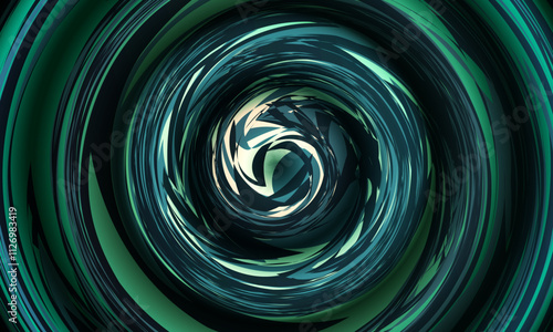 Colorful blue swirling cyclone background with space. spiral curve motion. twist space.