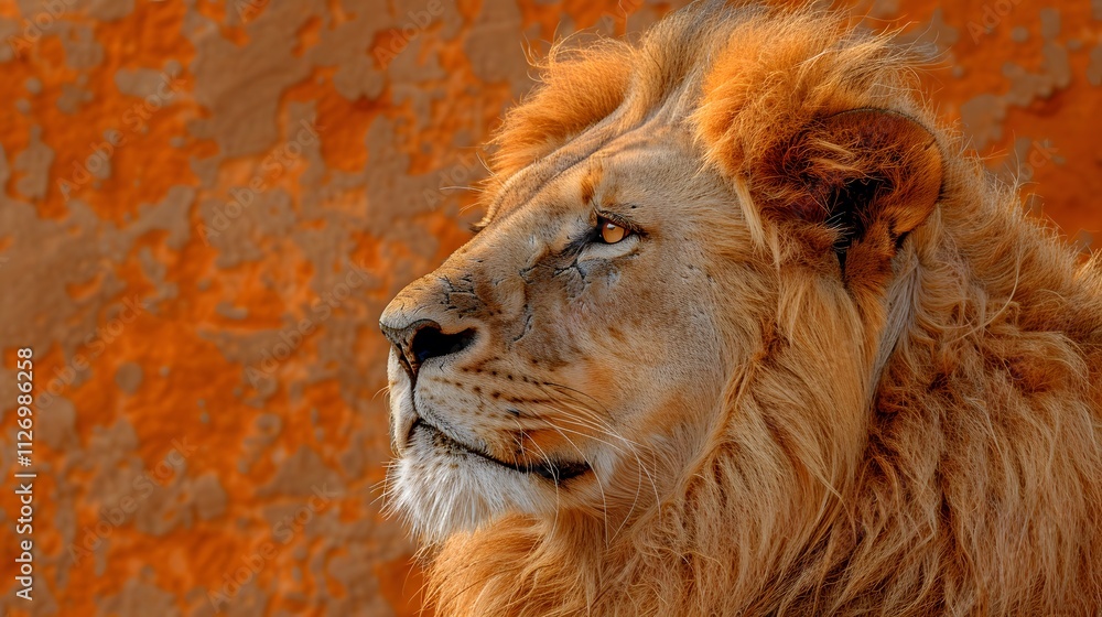 Naklejka premium Lion eye level.