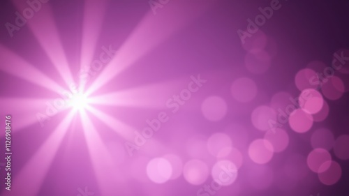 Abstract Pink Rays and Bokeh Background for Design Projects