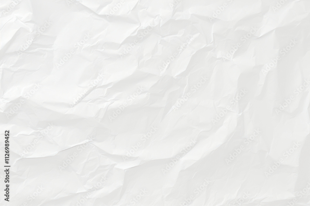 Naklejka premium Crumpled white paper texture png overlay effect, transparent background