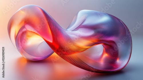 futuristic colorful shape 3d rende photo