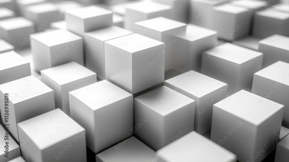 set of geometric compositions with cubes 3d rende set of geometric compositions with cubes 3d rende