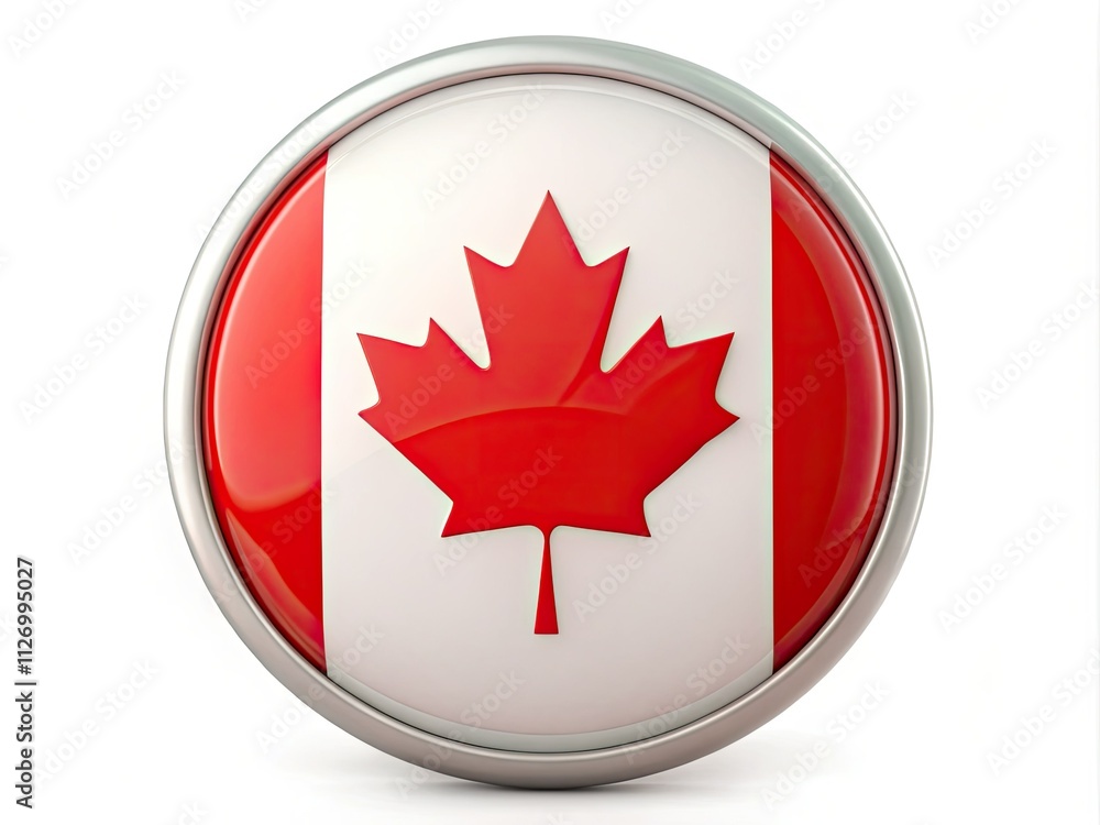 Canada Flag Circle, Round Canadian Flag Image, High Resolution Canadian Flag Badge, Circular Canadian Flag Design, Red and White Maple Leaf Circle Canada Flag Circle, Round Canadian Flag Image, High Resolution Canadian Flag Badge, Circular Canadian Flag Design, Red and White Maple Leaf Circle