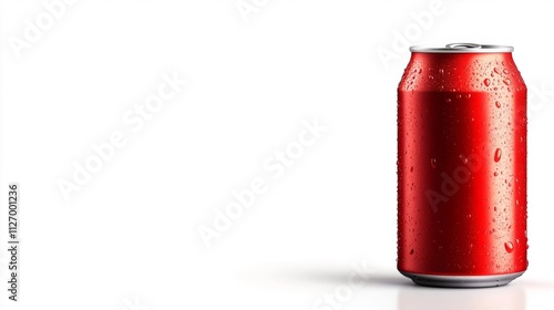 Soda Can Isolated on White Background. Generative AI