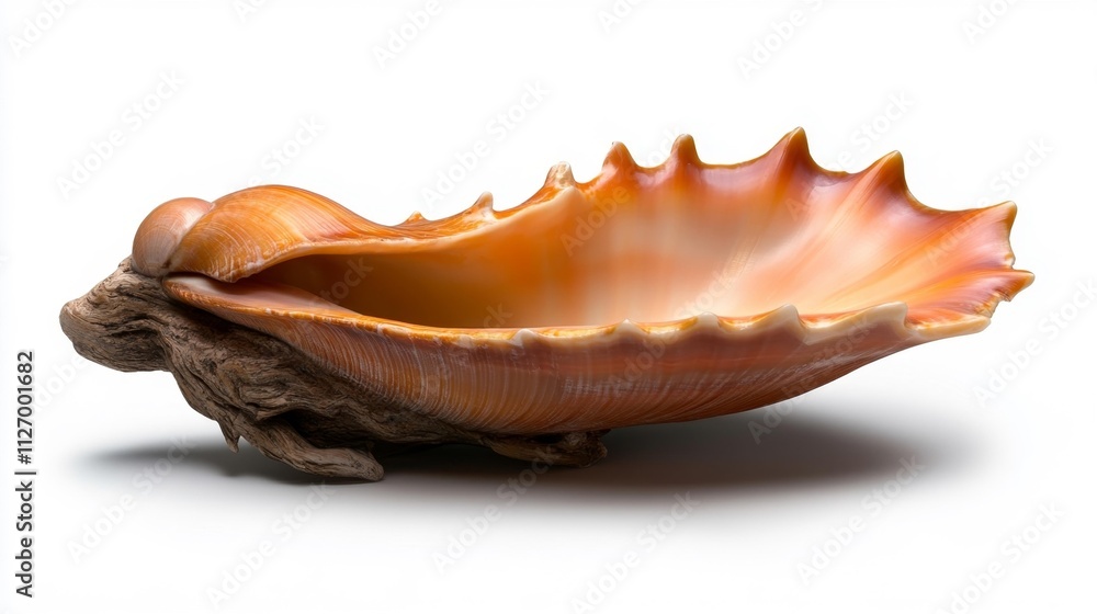 Giant Clam Shell Isolated on White Background. Generative AI Giant Clam Shell Isolated on White Background. Generative AI