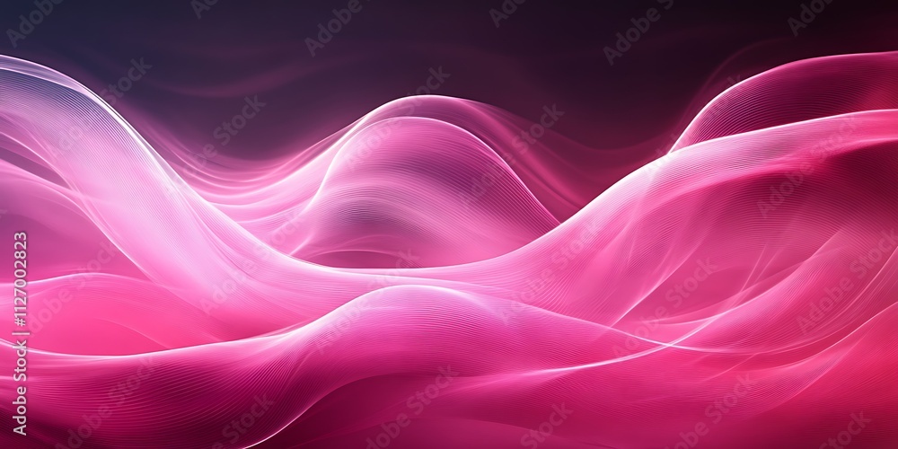 Fototapeta premium Abstract pink and purple flowing wave background.