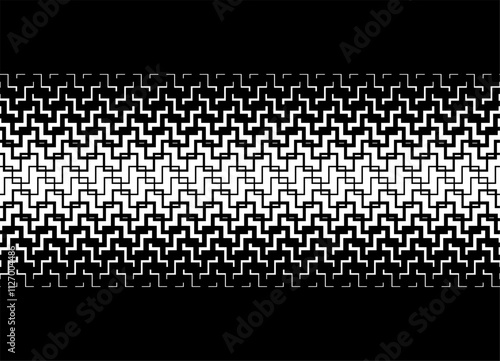 Modern vector pattern of thin lines. trendy black and white technological background. Abstract pixels.