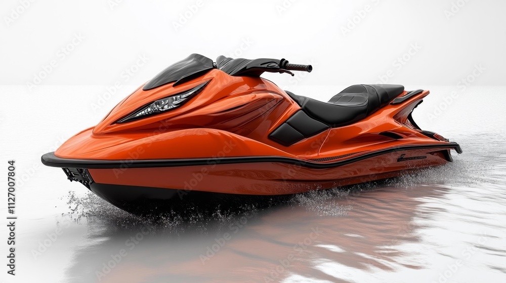Naklejka premium Isolated High-Speed Jet Ski. Generative AI