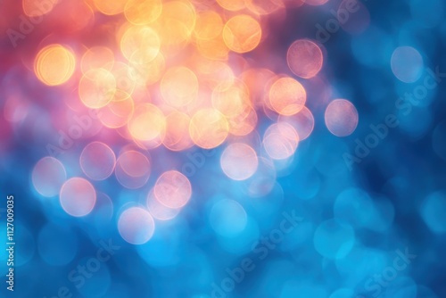 Abstract bokeh background with warm and cool tones. Ideal for websites, presentations, or adding a dreamy, festive feel to designs.