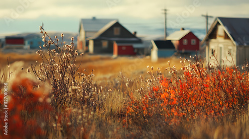 Exploring the Inupiat Lifestyle: A Glimpse into the Traditional Alaskan Village Amidst the Arctic Natural Beauty photo