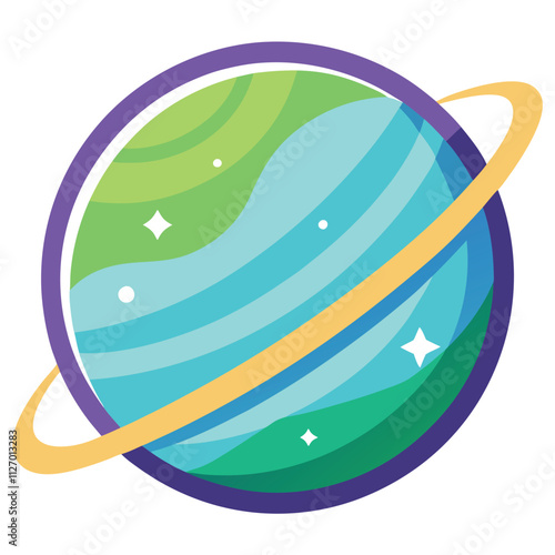 "Colorful Planet Clip Art - Vector Illustration"