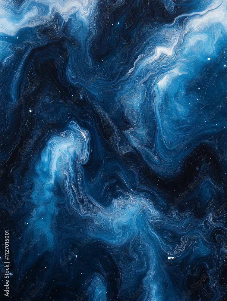 Abstract swirling blue and white galaxy. Concept of cosmos, nebula, and space. Abstract swirling blue and white galaxy. Concept of cosmos, nebula, and space.