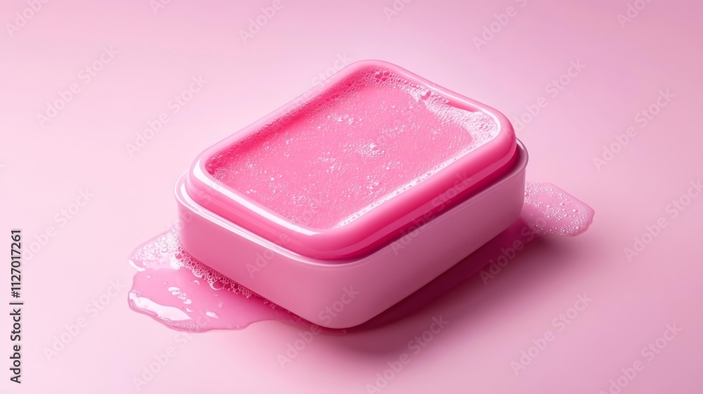 Cosmetic Product Mockup on Pink Background. Generative AI