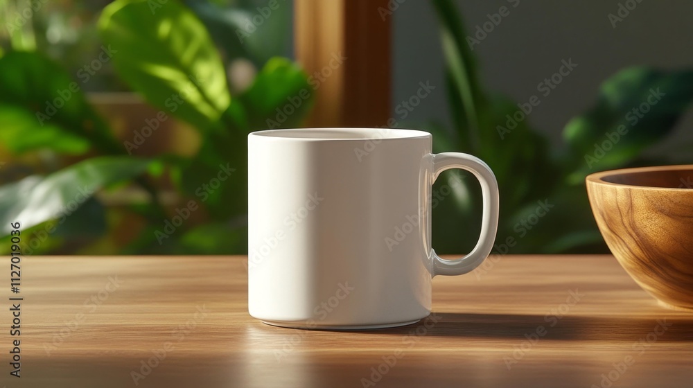 Coffee Cup Mockup in Scandinavian Style Setting. Generative AI Coffee Cup Mockup in Scandinavian Style Setting. Generative AI