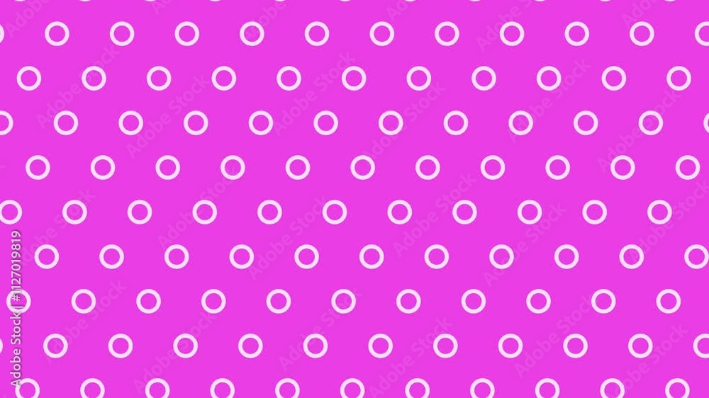 White circles moving patterns on a pink background. Circle side move animation White circles moving patterns on a pink background. Circle side move animation
