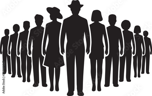 Silhouette of group of businessperson. Partner of business.2