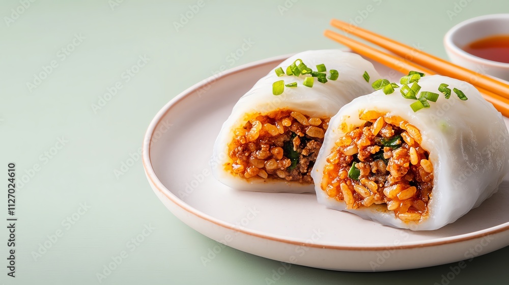 Savory rice balls on black plate Savory rice balls on black plate