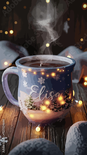 coffee cup mockup design illustration