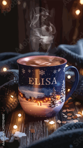 coffee cup mockup design illustration