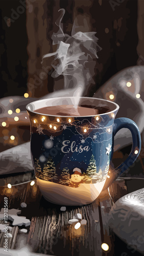 coffee cup mockup design illustration