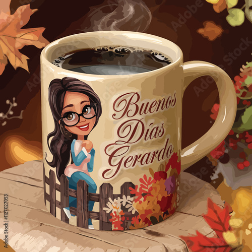 coffee cup mockup design illustration