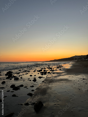 sunset on the beach
