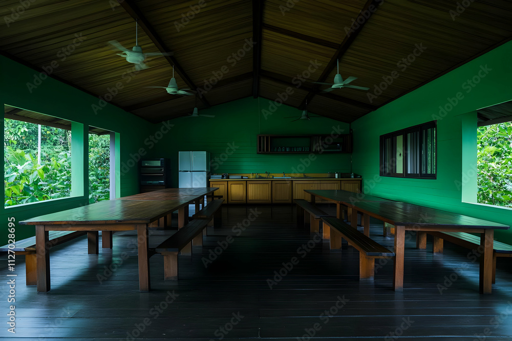 Green Room Interior Illustration Green Room Interior Illustration