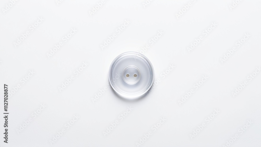 Modern transparent button for crafting and fashion designs. Modern transparent button for crafting and fashion designs.