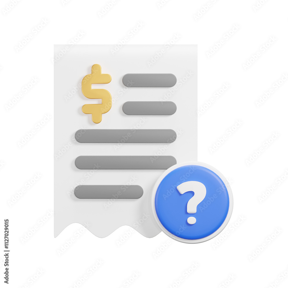 question receipt icon question receipt icon