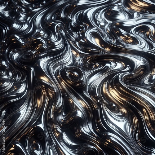 Liquid Metal Texture A shiny metallic texture that looks like li
